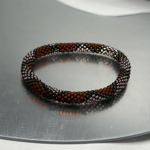 Sashka Brown / Rose Gold Bracelet 7"Original Size - #499